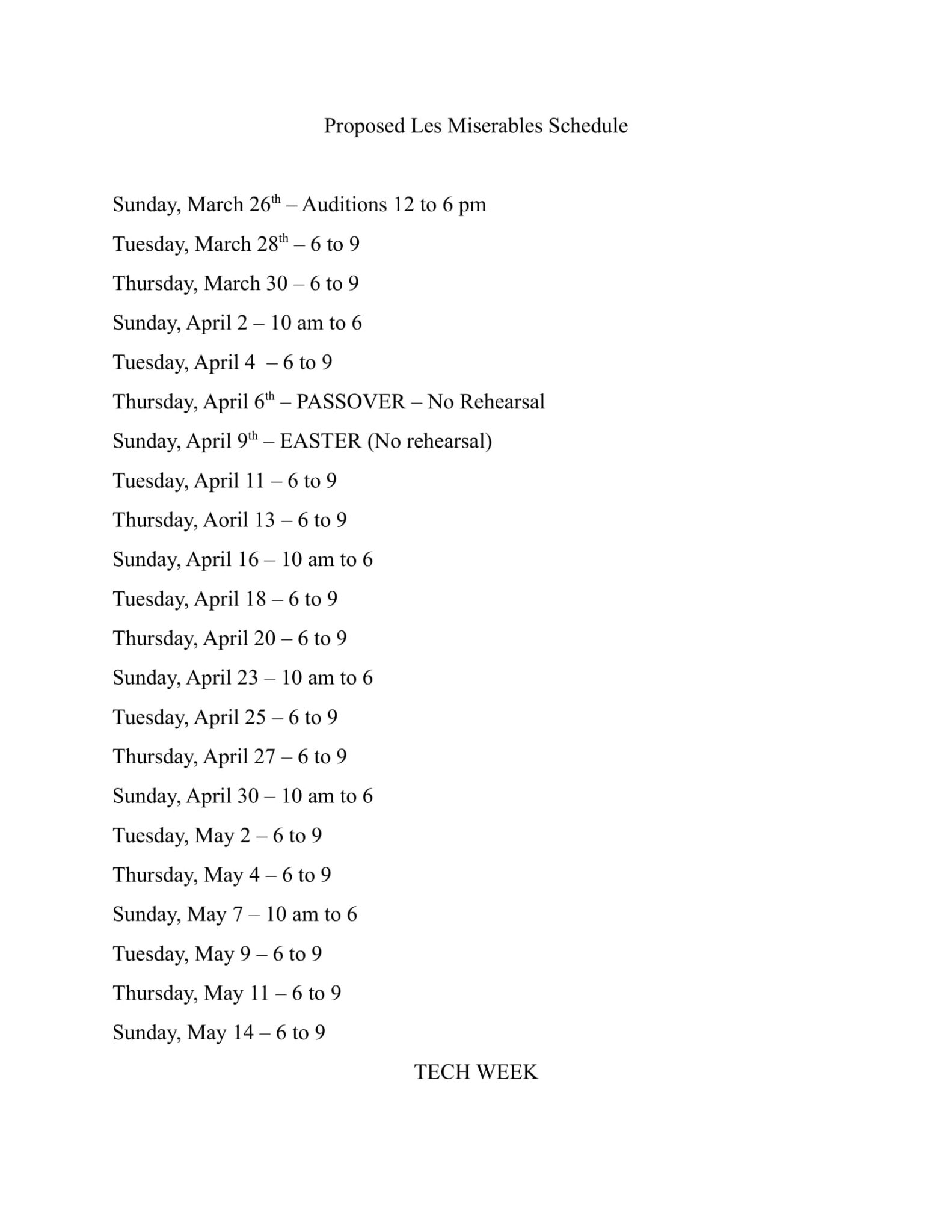 Les Mis Schedule Miami Childrens Theater