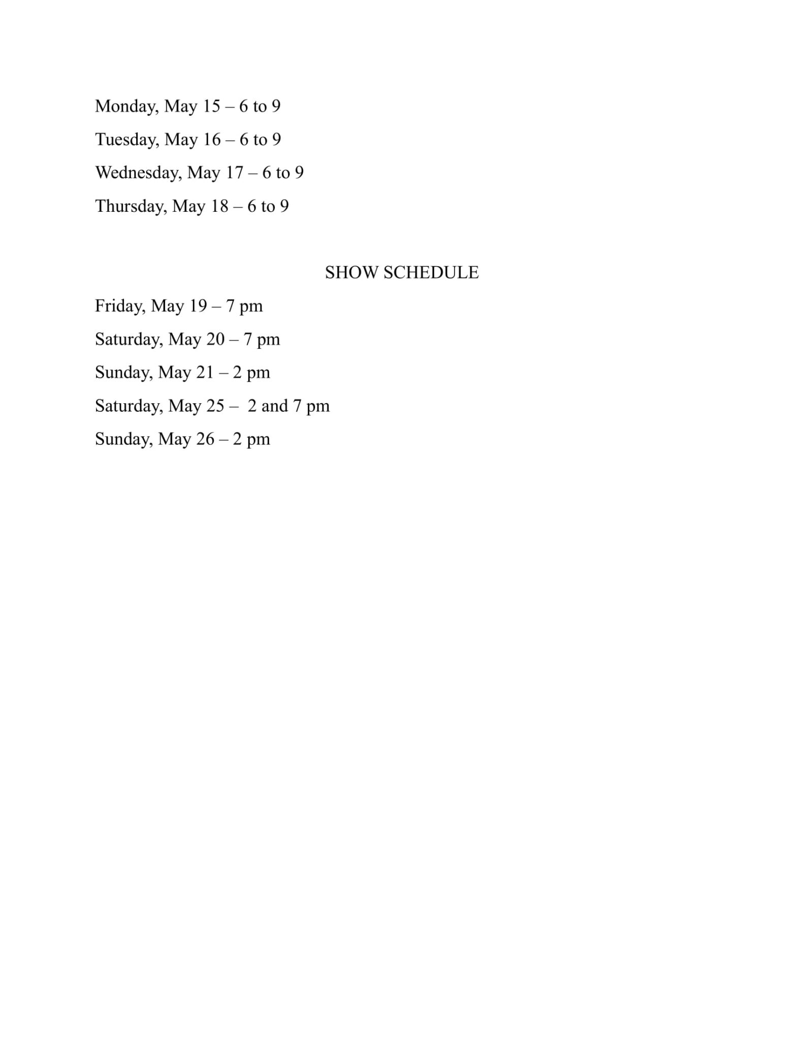 Les Mis Schedule Miami Childrens Theater